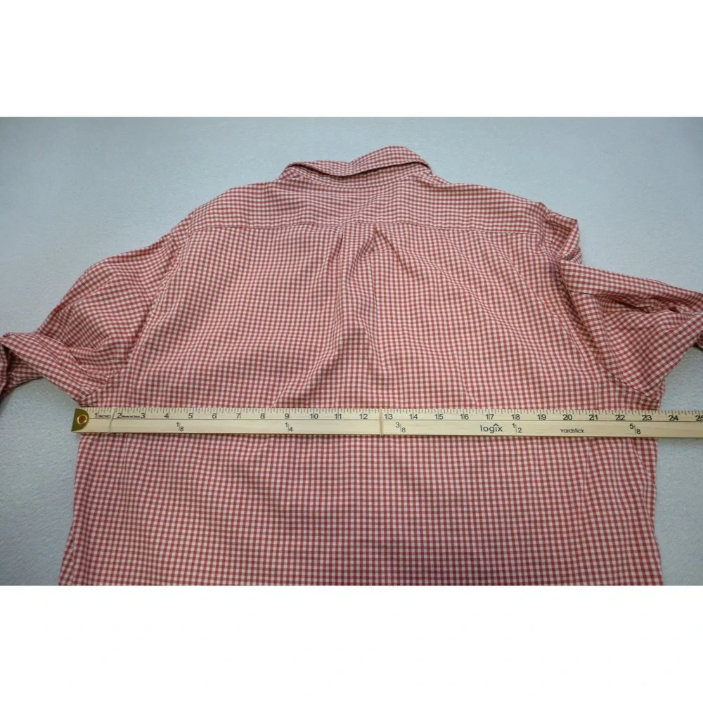 J. Crew Performance‎ Stretch Dress Shirt Men Large Plaid Classic Fit Button Down